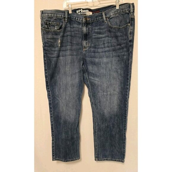 Urban Pipeline Jeans Mens 46x30 Blue Loose Straight Work - Picture 1 of 6